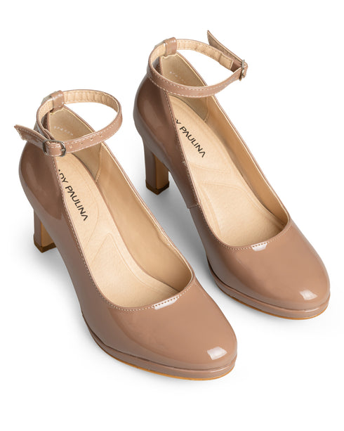 Zapatilla Camel Punta Redonda Ankle Strap 40602